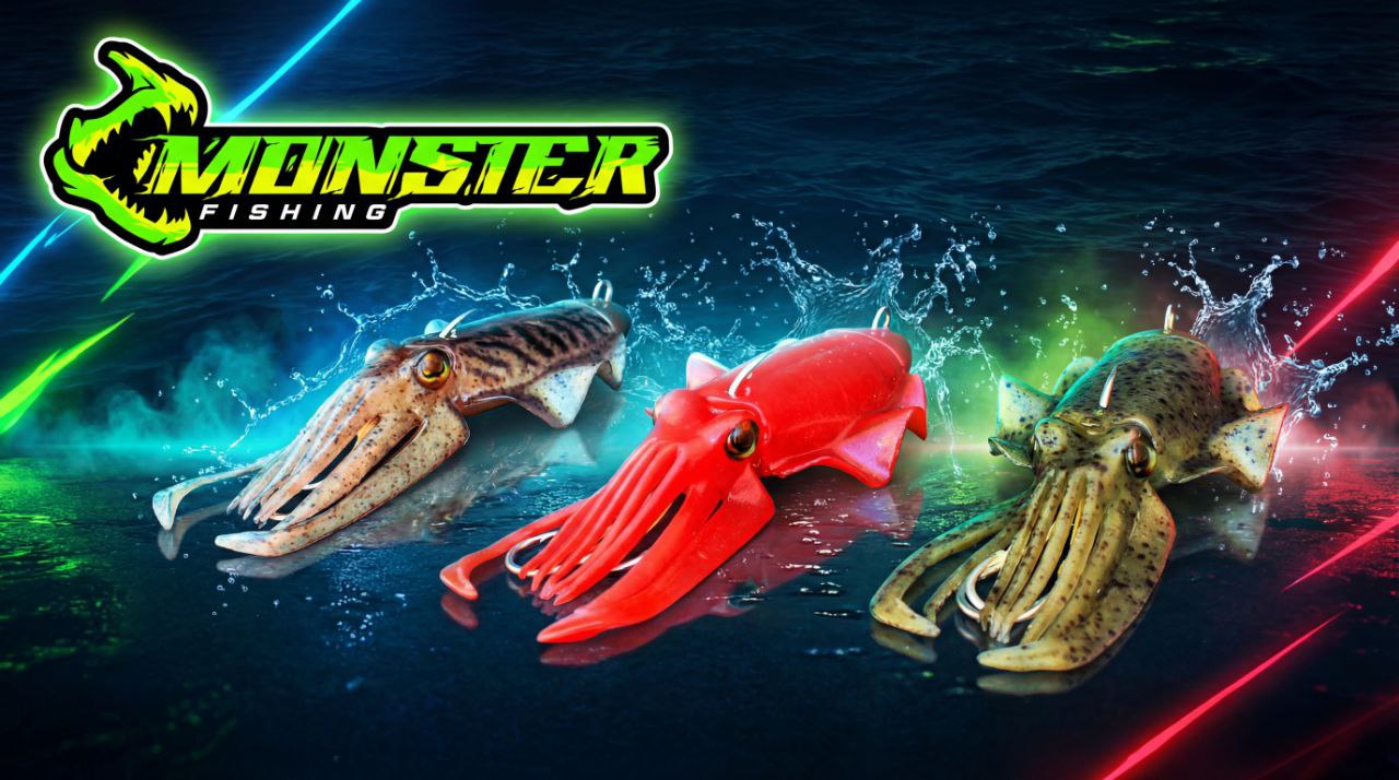 XIBIA MonsterFishing Handmade Cuttlefish Imitation Silicone Lure For Boat deep Fishing RED FURY Color