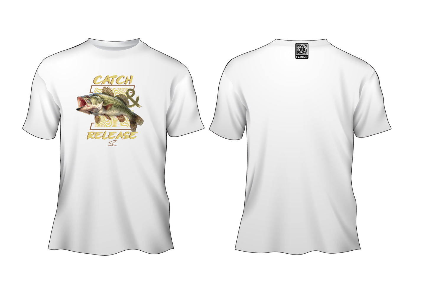 KZ Lures Gildan Short sleeve LargeMouth bassT-shirt fishing apparel