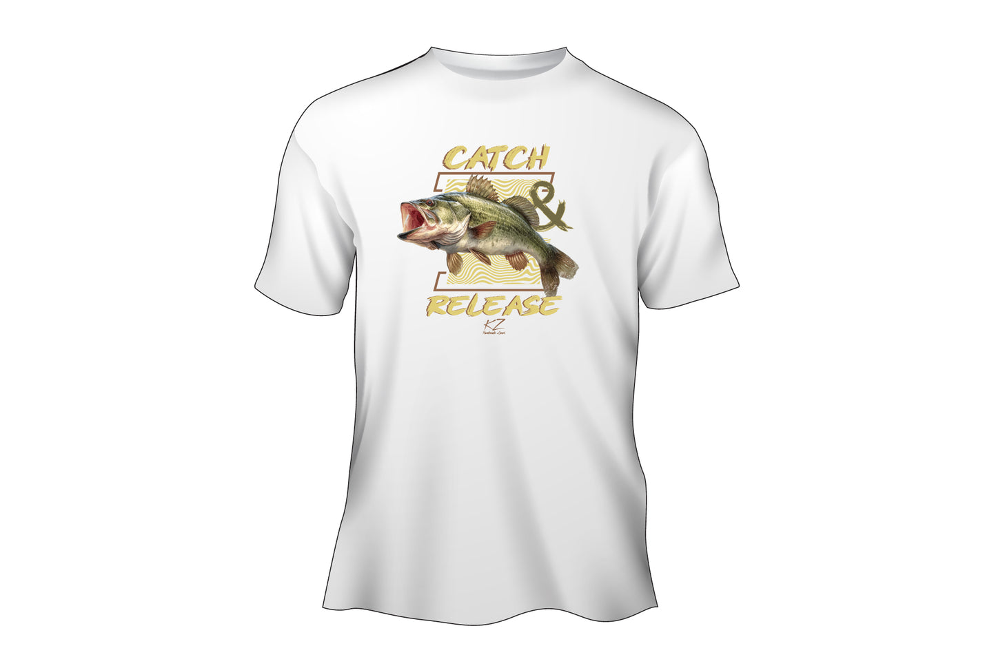 KZ Lures Gildan Short sleeve LargeMouth bassT-shirt fishing apparel