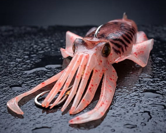 Leurre en silicone fait main GLOW XIBIA MonsterFishing Imitation de seiche pour la pêche en bateau en haute mer ROSE TIGRE LUMINEUX