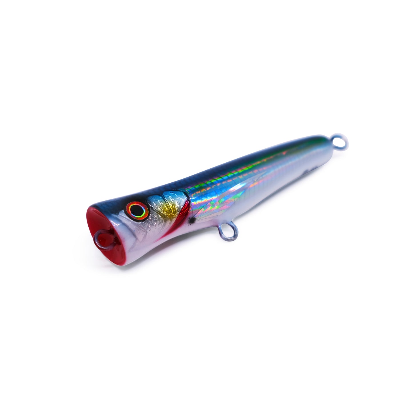 100% Wooden Handmade Blue Popper 10gr KZ x Coeball Lure 95mm Floating