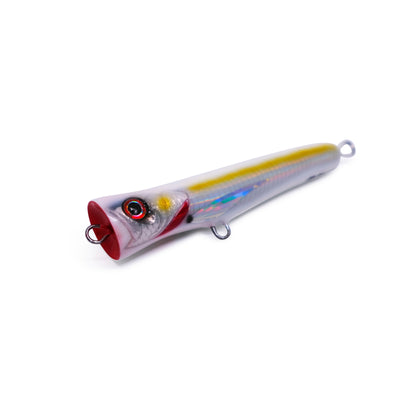 Handmade Popper Lure 10gr 95mm white Floating 100% Wooden KZ x Coeball