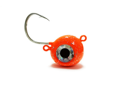 Orange UV Handmade Zoka Ball Jig Head