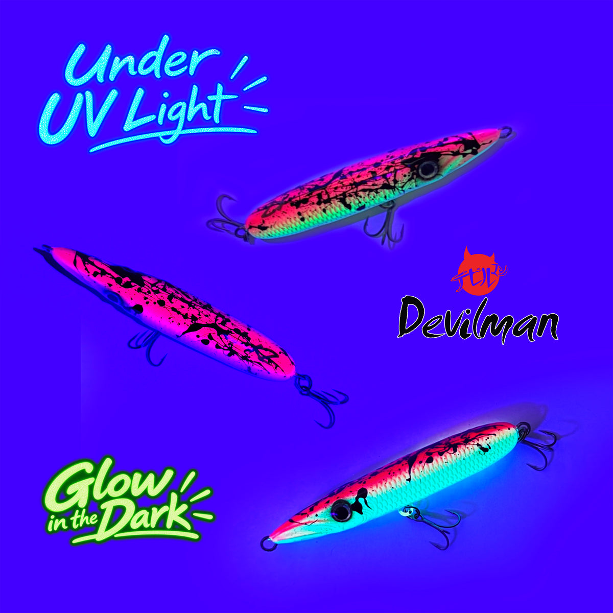 KZ-BR75 Devilman Pink UV - Glow Surface Lure 5gr - 7.5cm LRF