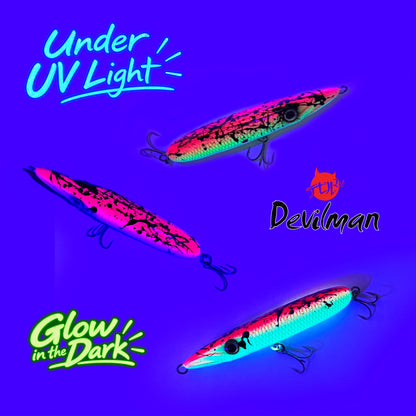 KZ-BR75 Devilman Pink UV - Glow Surface Lure 5gr - 7.5cm LRF