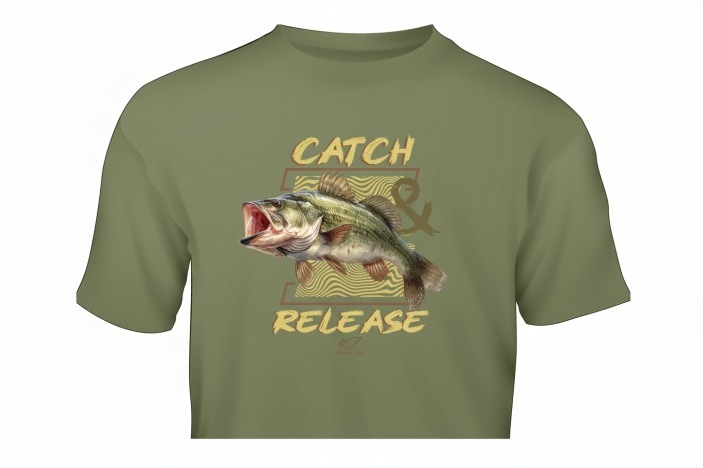 KZ Lures Gildan Kurzarm-T-Shirt Großmaulbarsch Angelbekleidung