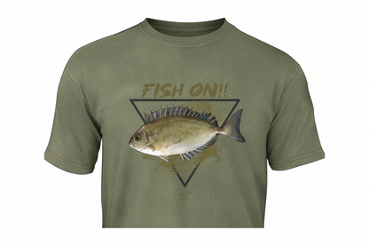 KZ Lures Gildan T-shirt à manches courtes Sigan rayé Équipement de pêche