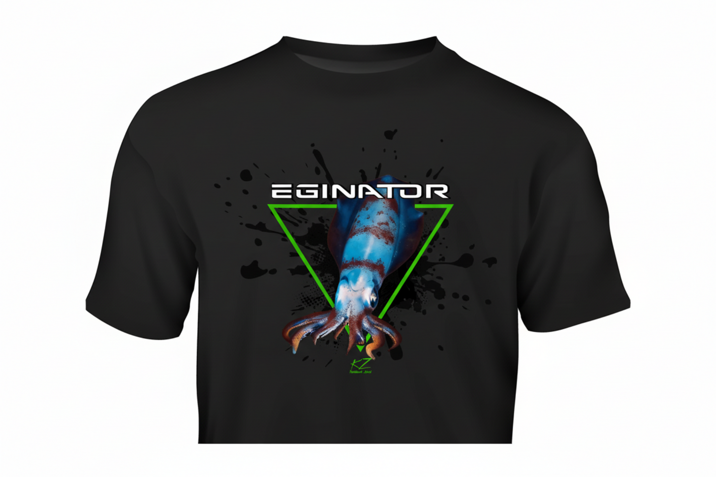 T-shirt calamar à manches courtes Gildan KZ Lures Vêtements de pêche Eging