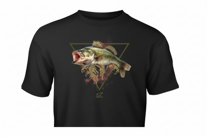 T-shirt Gildan à manches courtes KZ Lures achigan à grande bouche vêtement de pêche