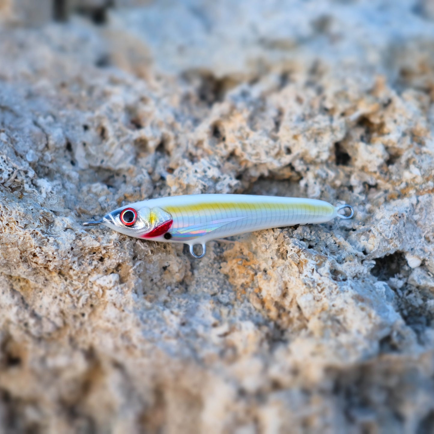 Handmade Stickbait Lure 10gr 95mm white Sinking 100% Wooden KZ x Coeball
