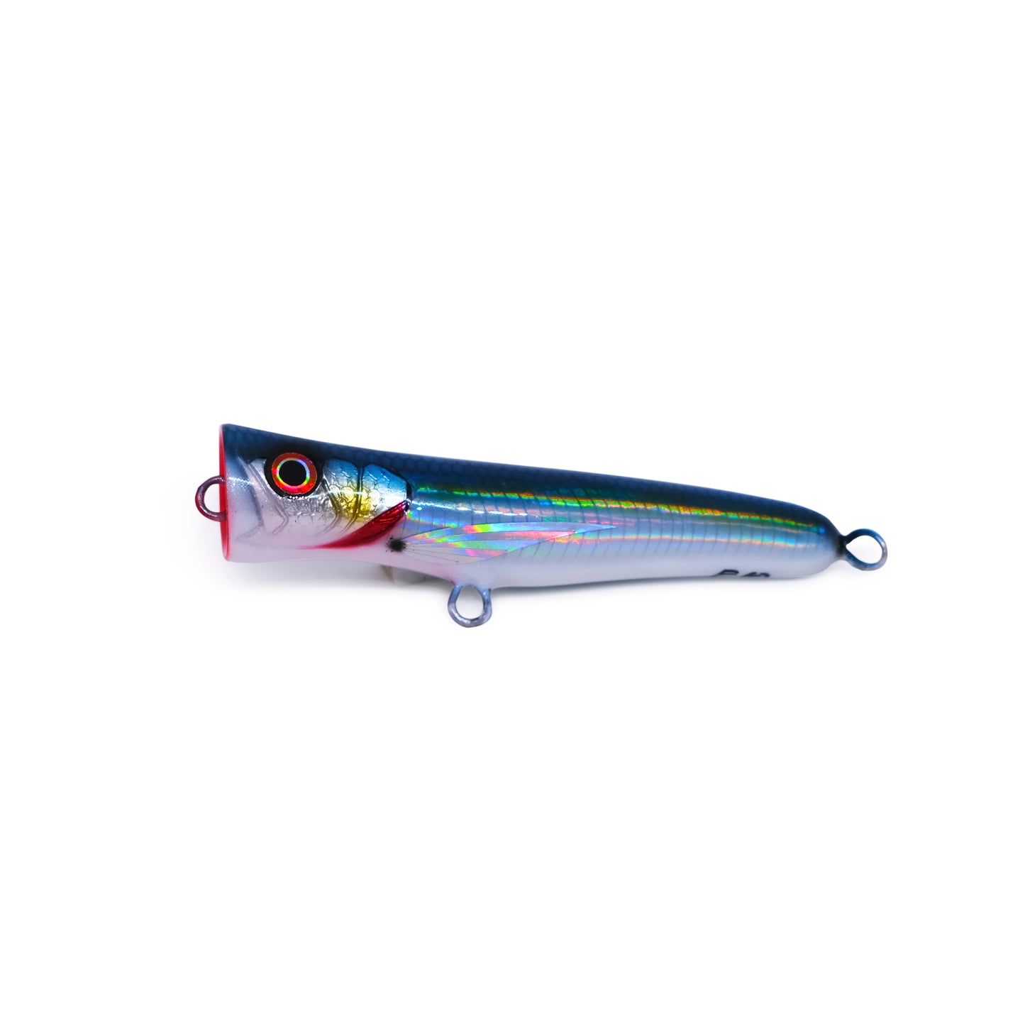 100% Wooden Handmade Blue Popper 10gr KZ x Coeball Lure 95mm Floating