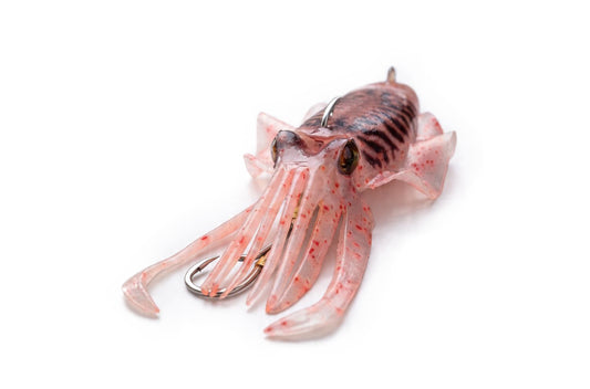 GLOW XIBIA MonsterFishing Handgemachter Tintenfisch-Imitat Silikonköder für Tiefseefischen vom Boot TIGER PINK GLOW