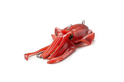 XIBIA MonsterFishing Handgemachte Sepia-Imitation aus Silikon für das Hochseeangeln – Farbe RED FURY