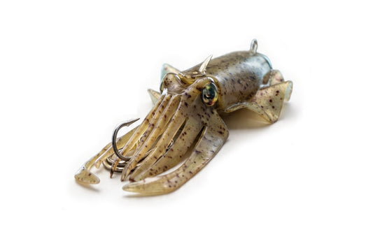 XIBIA MonsterFishing Handgemachte Tintenfisch-Imitation Silikonköder für das Boots-Tiefseefischen, Farbe GOSH CAMO