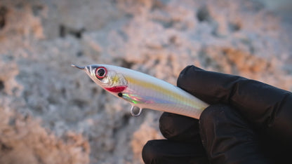 Handmade Stickbait Lure 10gr 95mm white Sinking 100% Wooden KZ x Coeball