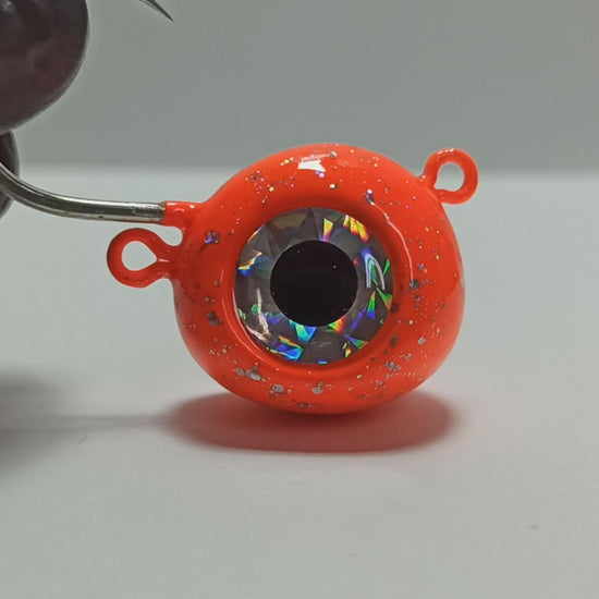 Orange UV Handmade Zoka Ball Jig Head
