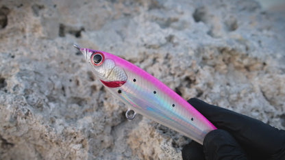 KZ Handmade Lure Pink Stickbait 50gr 150mm Sinking 100% wood